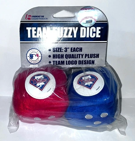 PHILADELPHIA PHILLIES MLB 3" FUZZY DICE FOR CAR TRUCK REAR VIEW MIRROR FREE SHIP Cover