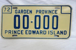 Vintage Unused 1972 Prince Edward Island License Plate for Fox Films Set - Picture 1 of 2