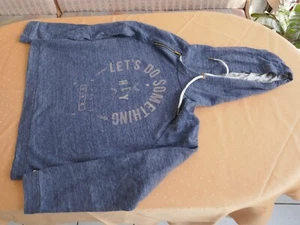 Damen-Hoodie der Marke Esprit, blau mit silbernem Druck, Gr. XL - Bild 1 von 1