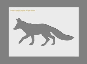 Animal 'FOX' Mylar Stencil in A3/A4/A5 sizes 190 micron re-usable - Picture 1 of 4