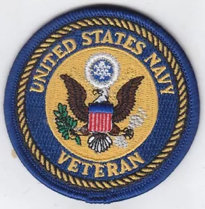 5 Stck. US NAVY VETERAN bestickte Aufnäher 3 Zoll Durchmesser - Bild 1 von 1
