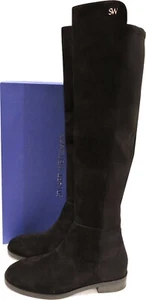 Stuart Weitzman KEELAN Suede Boots Tall Knee Stretch Back Flat 9.5 - 40 - Picture 1 of 9