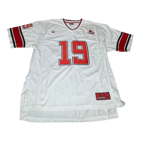 Louisville Cardinals Mens Embroidered Football Jersey XL Colosseum white #19 Cover