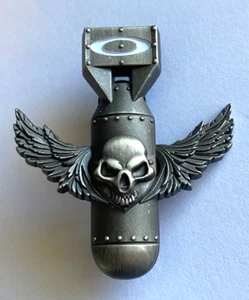 New Oakley Bomb Run Pin Skull Wing Torpedo Bomb Pin COLLECTORS! ULTRA RARE! - Picture 1 of 4
