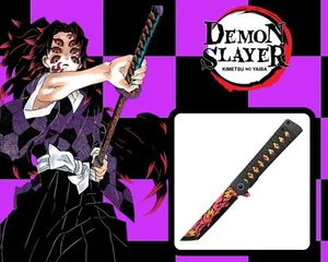 Navaja de Bolsillo 9" Demon Slayer Kokushibo Kimetsu Tsugikuni Espada Asistida por Resorte - Imagen 1 de 3