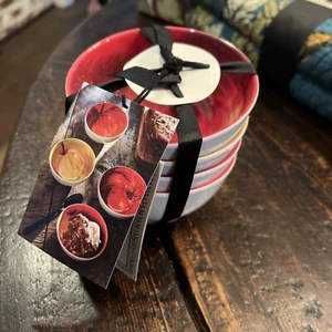 John Derian Target 4 Pk Melamine Apple Dessert Dinning Bowls 12oz 2024 NEW - Picture 1 of 3