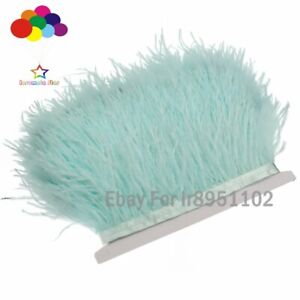 59 Colors 1/5/10 Ostrich Feather Trimming Fringe Tassels Plume with Satin Ribbon