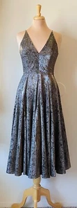 Dress the Population Size S Delilah Metallic Spaghetti Strap Cocktail Dress - Picture 1 of 3