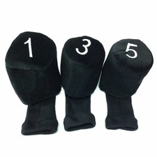 3pcs Golf Club Head Covers 1 3 5 Wood Driver Knit Headcover Protective Socks Hot