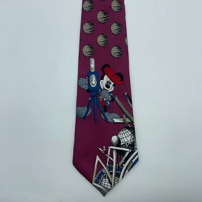 Corbata para cámara PICASSO FASHION Mickey Mouse para hombre púrpura Disney Corea 3,75"x60" Foto 1 de 4
