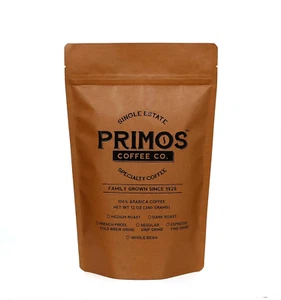 French Press Specialty Coffee, Coarse Ground, Primos Coffee Co (Medium Roast, 12 - Picture 1 of 12