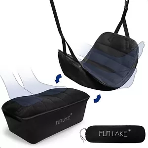 2-in-1 Airplane Footrest Pillow - Inflatable Travel Foot Hammock & Cushioned ... - Picture 1 of 7