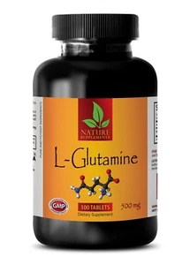 Glutamine Foods Powder - L-GLUTAMINE 500mg - Anti-Aging Powerhouse - 100 Tablets - Picture 1 of 10