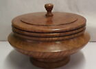 Handcrafted Red Gum Heavy Lidded Bowl Comport 20cm Diameter 15cm Tall