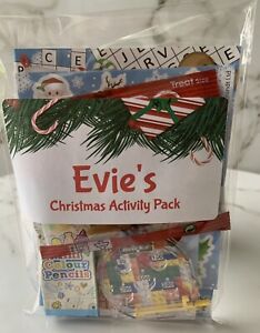 Personalised Kids Christmas Eve Party Bag | Activity Pack Stocking Filler