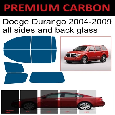 Tinta de janela de carbono premium compatível com Dodge Durango 2004-2009 SUV pré-cortado - Imagem 1 de 4