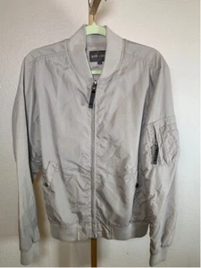 Men's Slate & Stone Gray Bomber Jacket Size M - Picture 1 of 4