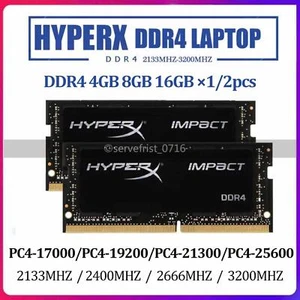 For HyperX DDR4 4GB 8GB 16GB RAM 2133 2400 2666 MHZ SO-DIMM Memory Laptop Lot - Picture 1 of 4