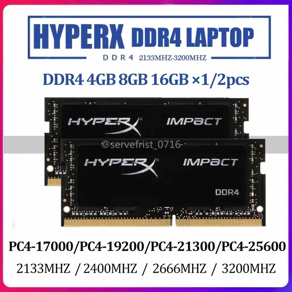 Lote de memoria para computadora portátil DDR4 4 GB 8 GB 16 GB RAM 2133 2400 2666 MHZ SO-DIMM Foto 1 de 4