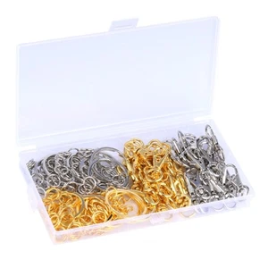 Keyrings with Jump Rings for Making Luggage Handbag Backpacks, Keychain Craft - Picture 1 of 8