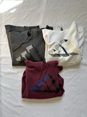 Lot of 3 Adidas Hoodies Men’s Sz  Large Cotton Gorpcore Athletics Pullover Logo - Image 1 of 4