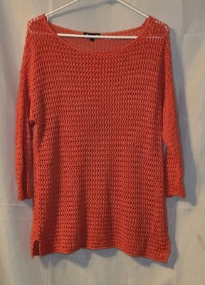 Suéter Gap Outlet Naranja Tejido Abierto Top Talla Grande  Foto 1 de 2
