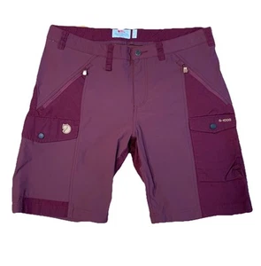 Pantaloncini da trekking cargo Fjallraven Nikka G-1000 da donna US 37 MR marroni usati in ottime condizioni cuciture interne 9" - Foto 1 di 10