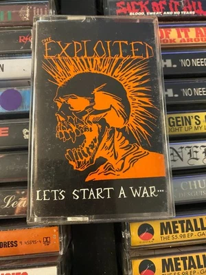 The Exploited *Let's Start A War. Said Maggie One Day *cassette tape *VG+/VG+ (2 - Image 1 of 4