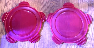 2 Lock N Lock 9.25" Bowl Lids Red THIS IS FOR THE LIDS ONLY - Picture 1 of 2