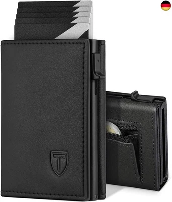 TEEHON Geldbörse Herren, Portmonee Herren mit Münzfach & RFID Schutz, Leder