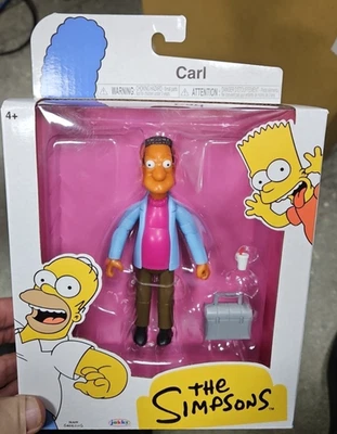The Simpsons Carl Carlson with Lunchbox + Coffee Accessory New Free Ship - Image 1 of 3