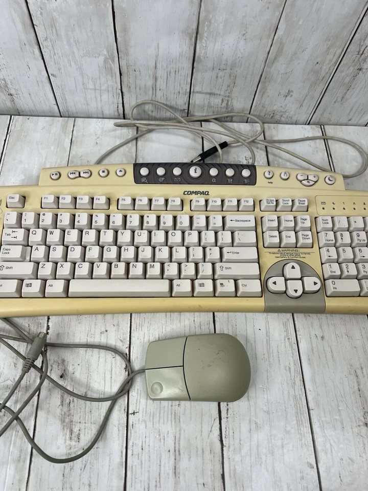 Compaq Genuine USB Keyboard KU-9978 USB + PS2 Mouse Original Untested - Image 1 of 4