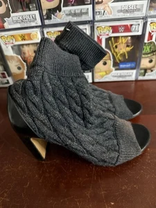 Stivali calzino Maison Martin Margiela grigi in maglia con cavi punta aperta 7,5 EU 37,5 - Foto 1 di 7