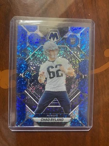 2023 Panini Mosaic CHAD RYLAND blue Sparkle Prizm RC /96 #297 New England Card - Picture 1 of 2