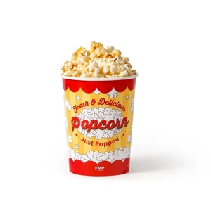 (500-Pack) 32 oz. Round Paper Movie Theatre Concession Popcorn Cups - Picture 1 of 8