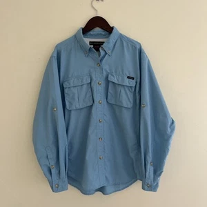 Exofficio Langarm belüftet leicht Angeln Wandern Taschen Camp Shirt - S - Bild 1 von 10
