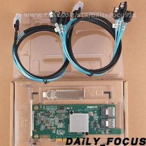 INSPUR 9207-8i 6Gbps LSI FW:P20 IT Mode ZFS FreeNAS unRAID + 2x SFF 8087 SATA - Afbeelding 1 van 4