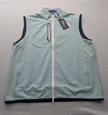 New Mens RLX Golf Ralph Lauren Hybrid Vest Jacket Mint Green LARGE $168 - Image 1 of 4