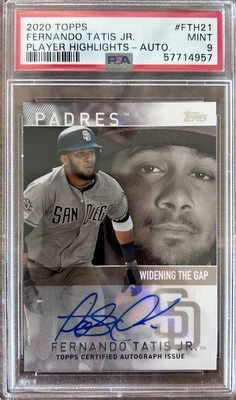 Topps Fernando Tatis Jr. 2020 automático 5/5 PSA 9 Foto 1 de 2