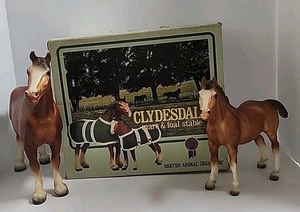VTG Breyer's Clydesdale Mare & Foal *no blankets* Original Box - Picture 1 of 24