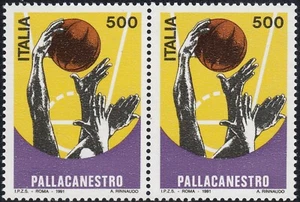 #ITA(05272) Repubblica 1991 Pallacanestro con varietà macchia bianca sul braccio - Imagen 1 de 1