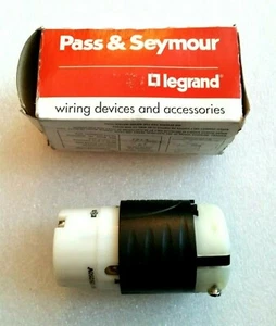 Conector de extremo de enchufe Pass & Seymour L1020-C para locomotora 20 amperios estilo bloqueo giratorio nuevo de lote antiguo - Imagen 1 de 7