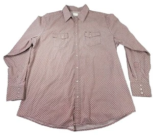 Wrangler Pearl Snap Shirt Mens 2XT Red & Black Long Sleeve Western Cowboy Casual - Picture 1 of 10