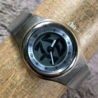 Женские модные серебристые кварцевые аналоговые часы Fossil Big Tic JR-7876 31 мм 6 3/4 дюйма - Изображение 1 из 4