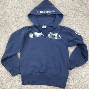 hanes comfort blend youth large NATIONAL KARATE sweatshirt hoodie v neck - Picture 1 of 7