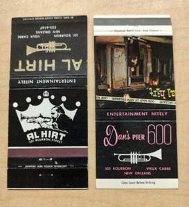 Matchbook Cover Lot Al Hirt Jazz Club New Orleans Louisiana LA Dan's Pier 600 - Picture 1 of 3
