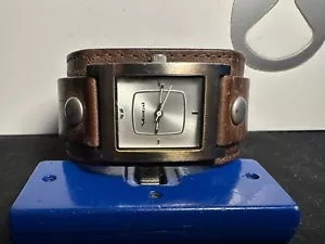 Vestal Electra Tank Watch Brown Leather - Picture 1 of 5