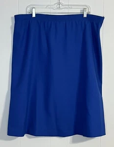 VTG 1980's Cape Cod Match Mates Blue Poly Blend, Pleated Women's Skirt Size 20 - Picture 1 of 7