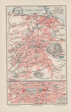Edinburgh & Umgebung 1903 - Alter Stadtplan Landkarte Karte Antique City Map 