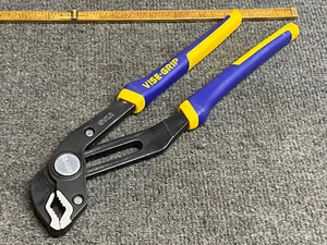 Irwin Vise-Grip GrooveLock V-Jaw Locking Soft Grip Pliers 12" GV12 Lightly Used - Picture 1 of 10